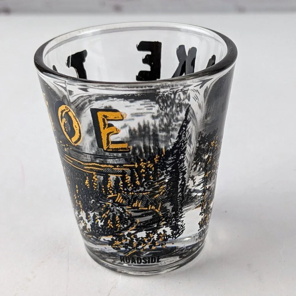 Vintage Lake Tahoe Gold/Black Souvenir Shot Glass